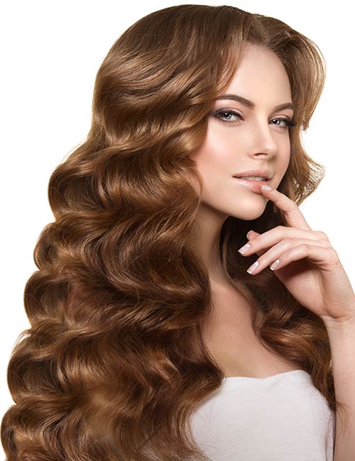 Fountain curls hairstyle for long hair