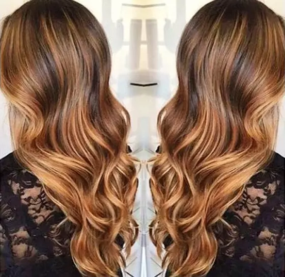 Golden brown hair color for warm-toned pale skin