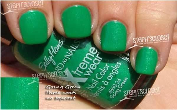 sally hansen going green swatch sally hansen going green swatch