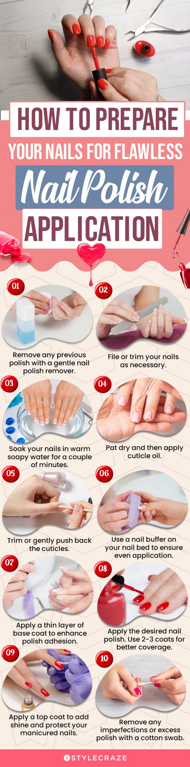 How To Prepare Your Nails For Flawless Nail Polish Application (infographic)