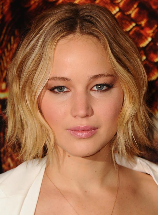 Hollywood actress Jennifer Lawrence's hairstyle