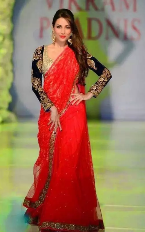 Malaika Arora Khan In Red Saree