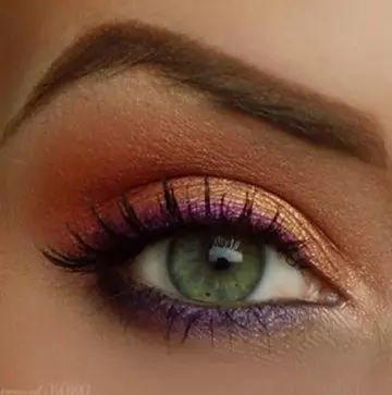Pink gold eye makeup