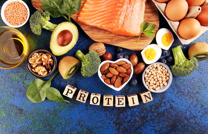 Protein-rich foods for hair growth.