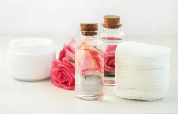 Rose water for acne spray