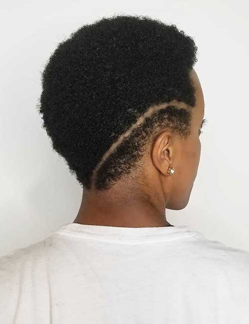 Short curls with undercut hairstyle