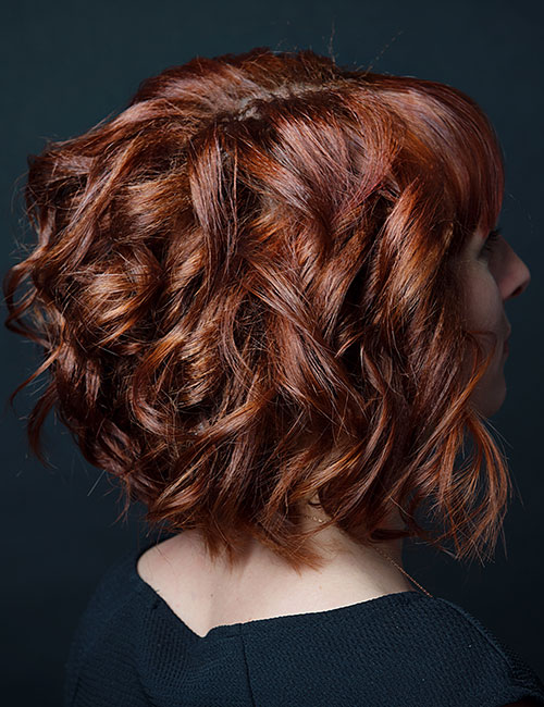 Short soft curly hairstyle