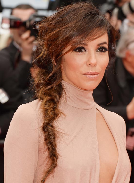 Side fishtail braid edgy hairstyle