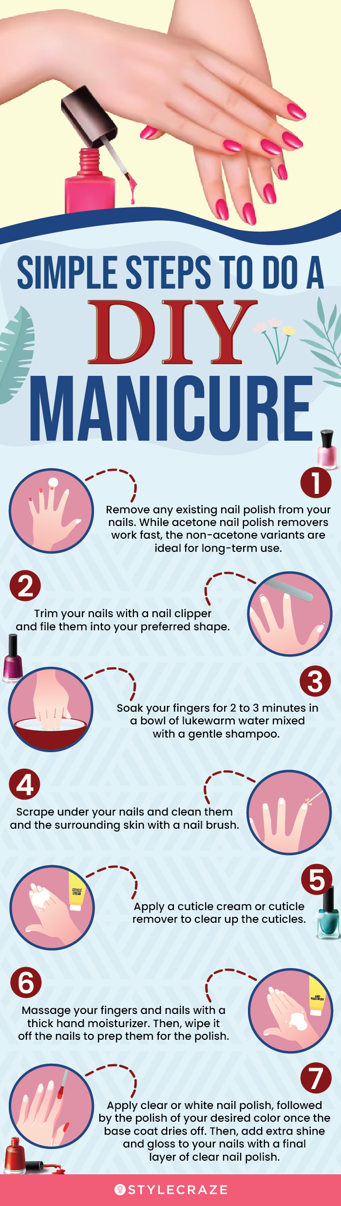 simple steps to do a diy manicure (infographic)