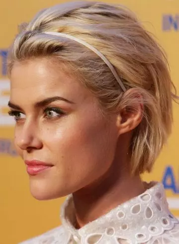 Textured blonde waves edgy hairstyle