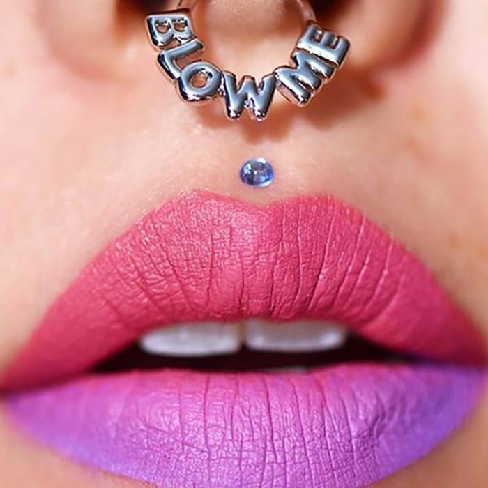 Perfect ombre lips with two-tone effect