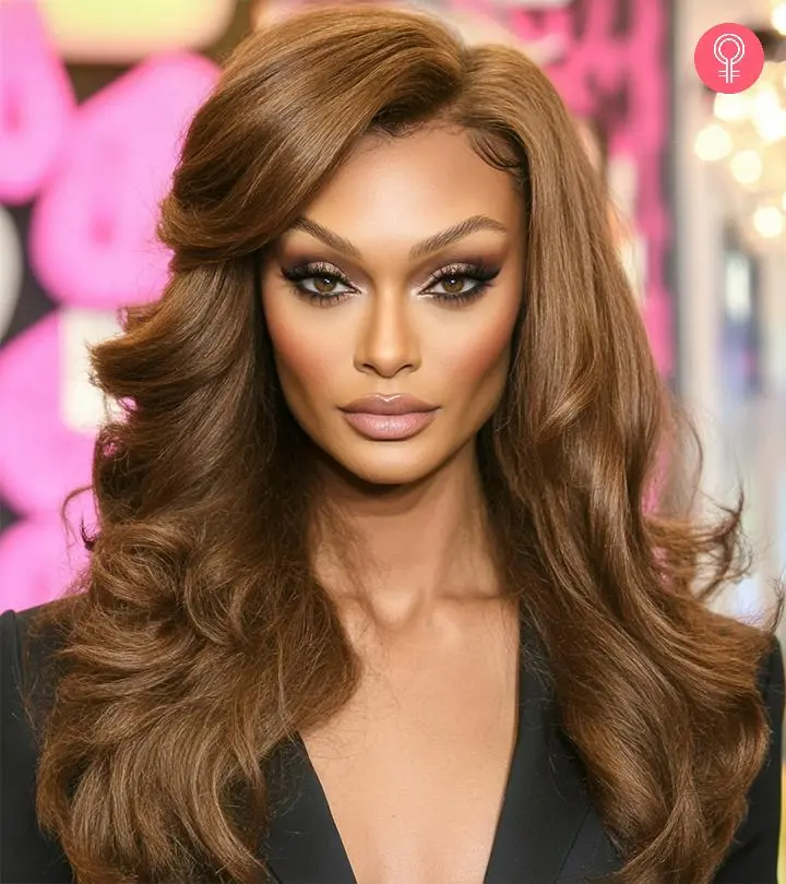 Tyra banks with brown hair