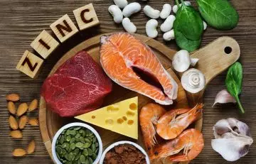 Foods rich in zinc for hair growth.