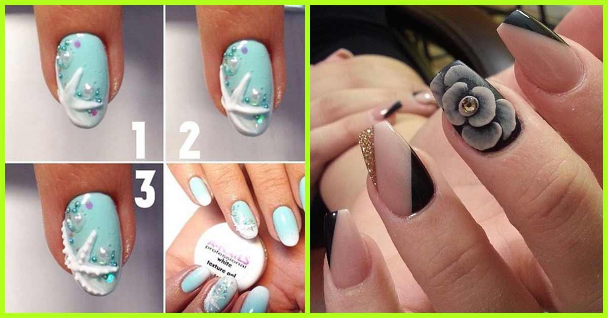 30 Stunning DIY 3D Nail Designs For Beginners Of 2019