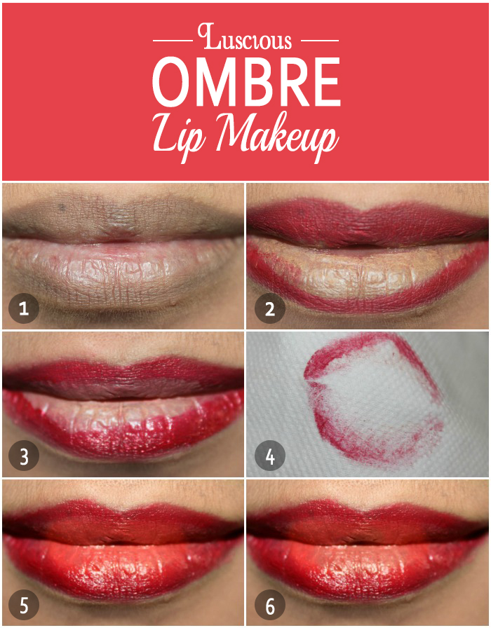 Ombre lips makeup tutorial