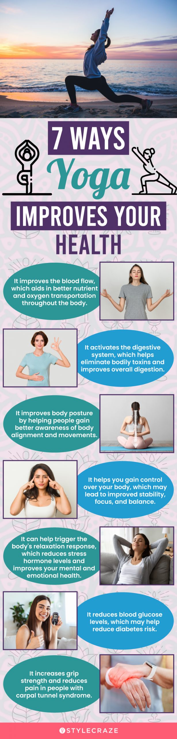 7 way yoga improves your health (infographic)