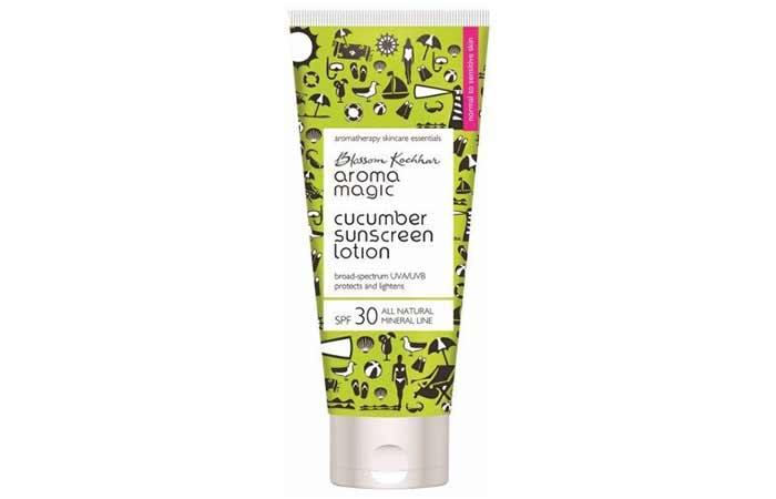 Best Sunscreens In India - Aroma Magic Cucumber Sunscreen Lotion SPF 30