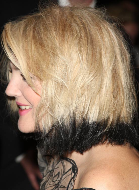 Blonde bob with dyed edges for teens