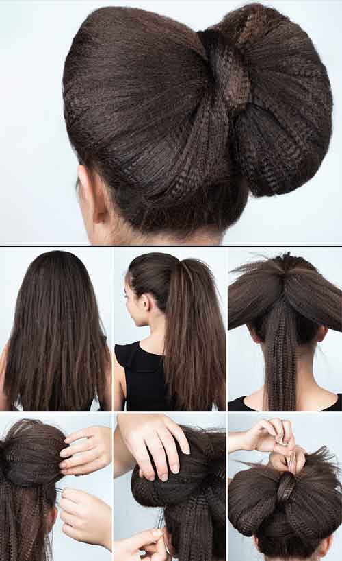 Bow bun hairstyle tutorial