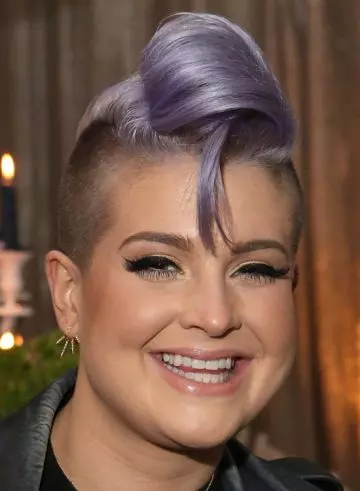 Light purple folded waves with shaved sides punk wavy hairstyle