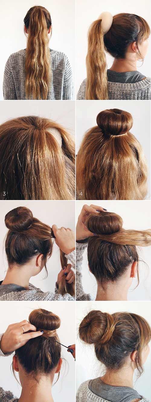 Messy sock bun