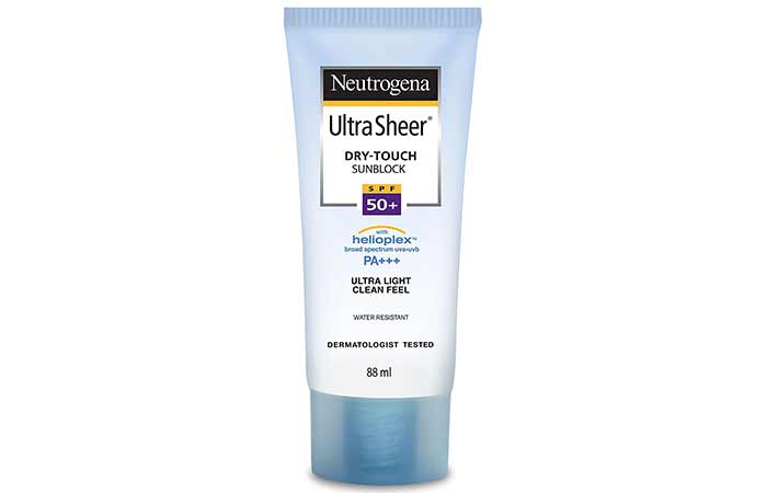 Best Sunscreens In India - Neutrogena Ultra Sheer Dry Touch Sunblock SPF 50