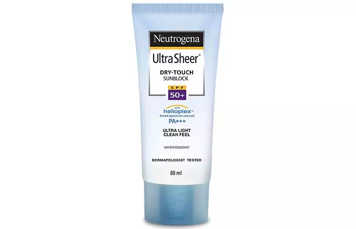 Safe Skin Care Products For Pregnant Women - Neutrogena Ultra Sheer Dry-Touch Sunblock SPF 50+