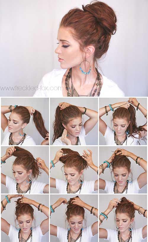 20 Stunningly Easy Diy Messy Buns 4484