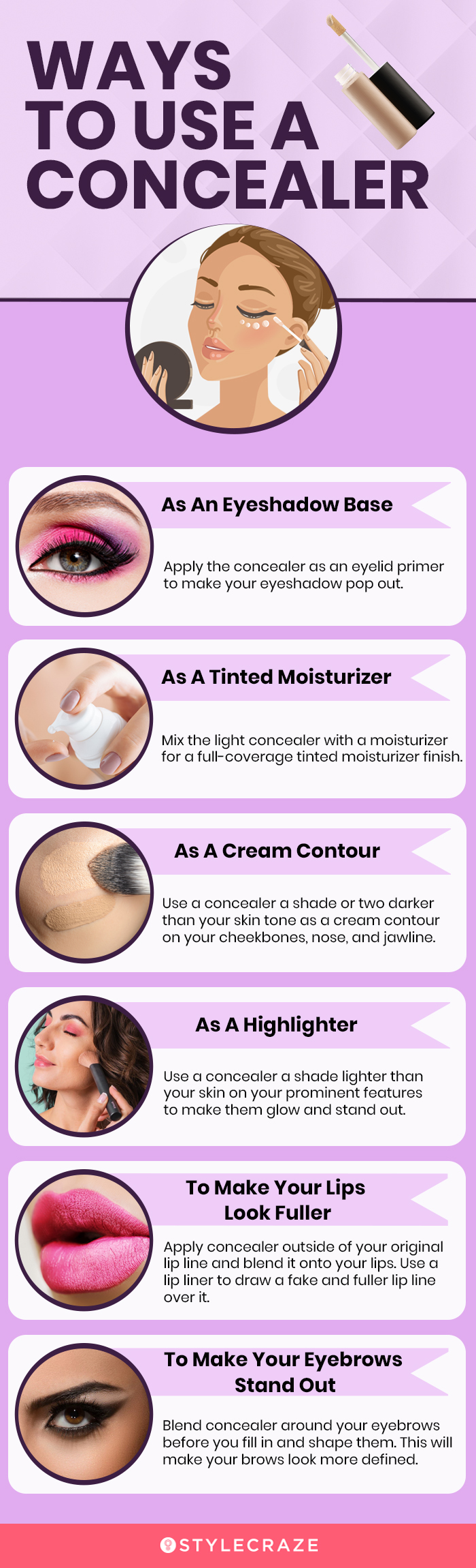 ways to use a concealer [infographic]