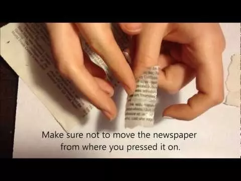 Newspaper Nails (using water) Newspaper Nails (using water)