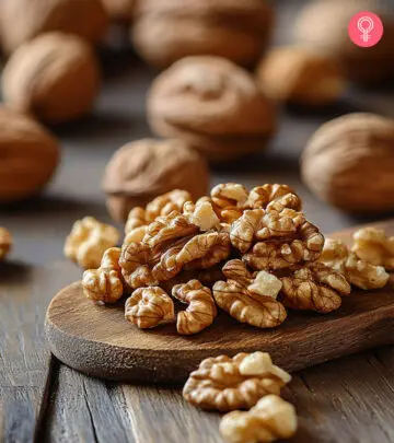 Walnuts on a table