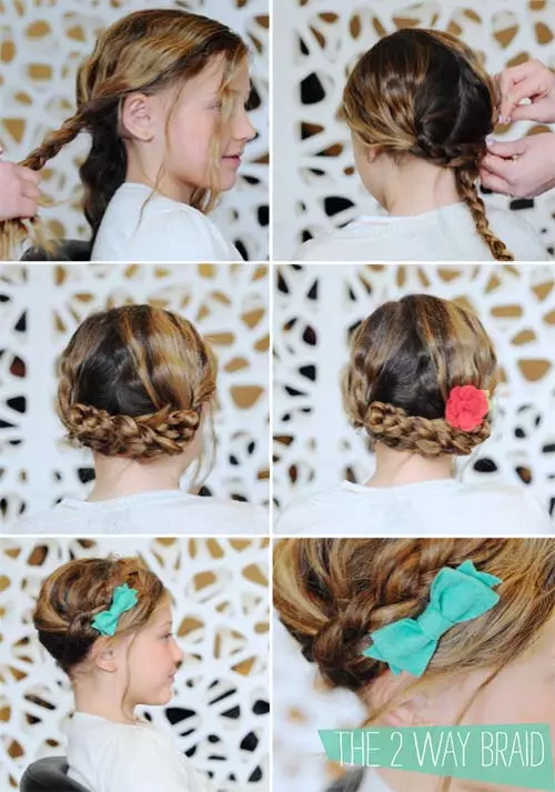 The 2 way braid hairstyle for school