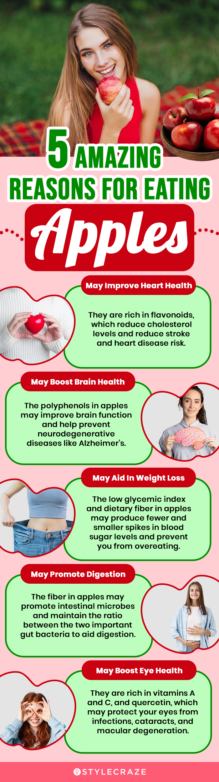 5 amazing reasons for eating apples (infographic)