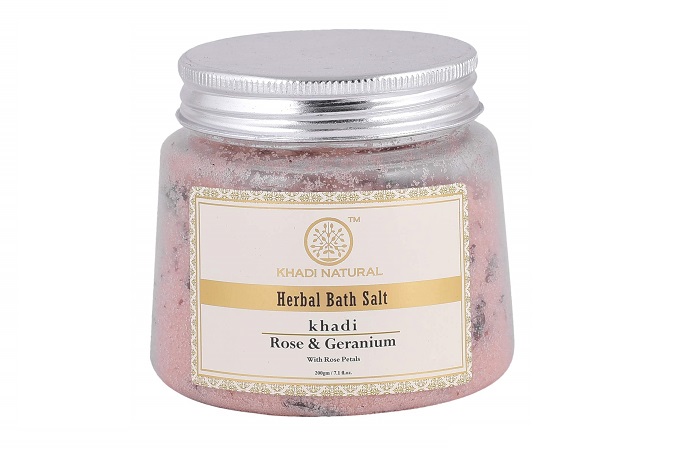 Best Ayurvedic Formula: Khadi Natural Herbal Bath Salt – Rose & Geranium