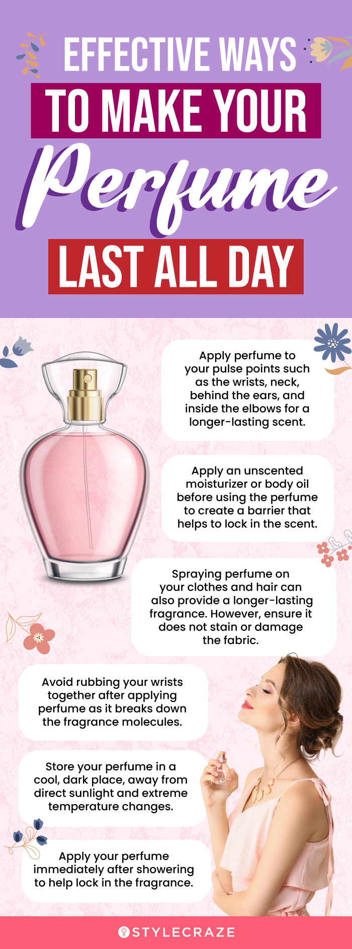 Effective Ways To Make Your Perfume Last All Day (infographic)