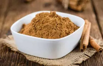 Cinnamon powder in a bowl