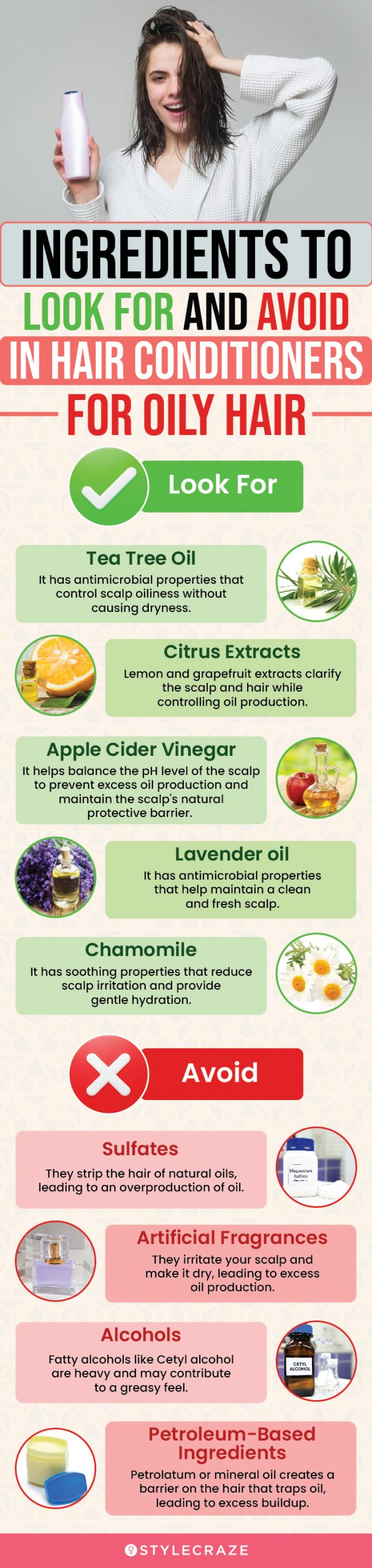  Ingredients To Look For And Avoid In Hair Conditioners For Oily Hair (infographic)