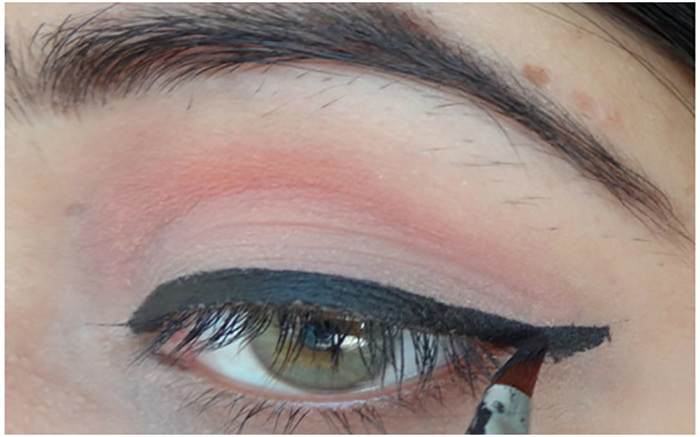 Step 11 of how to use blush as eye shadow
