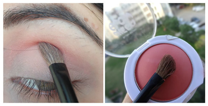 Step 8 of how to use blush as eye shadow