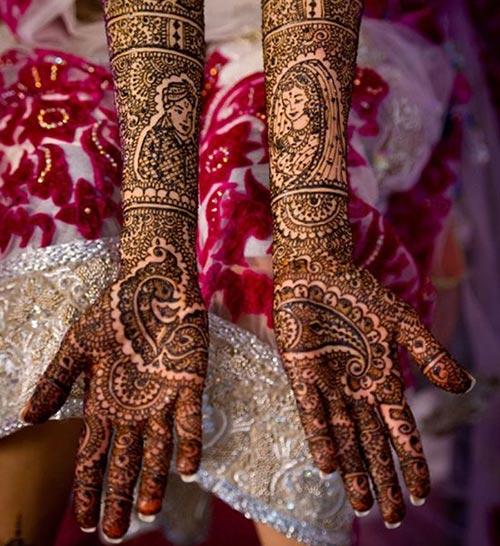 The peacock passion bridal mehendi design