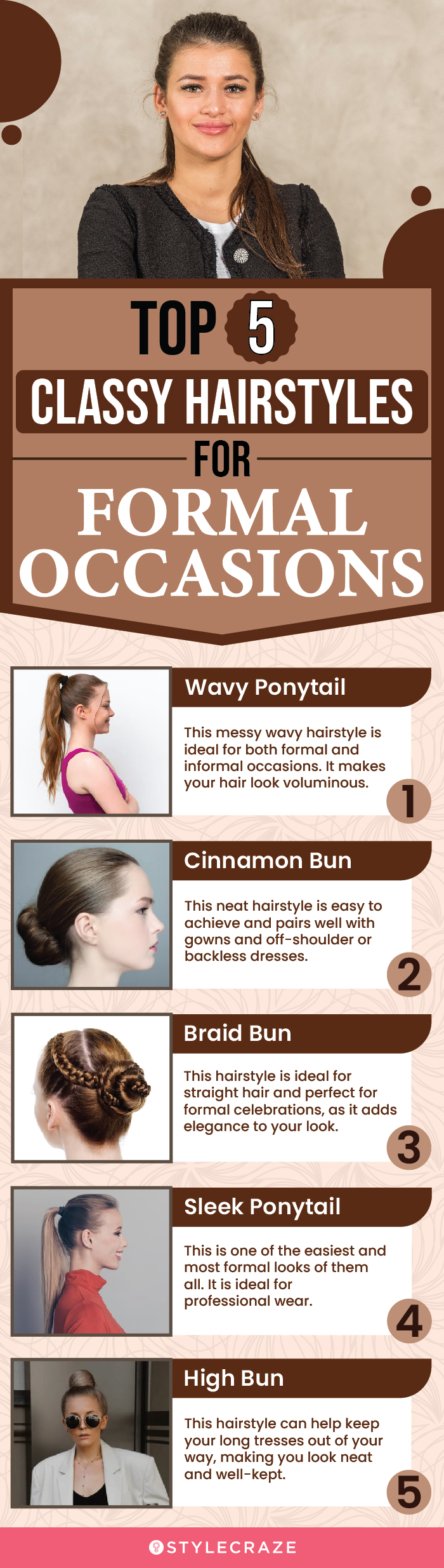 top 5 classy hairstyles for formal occasions (infographic)