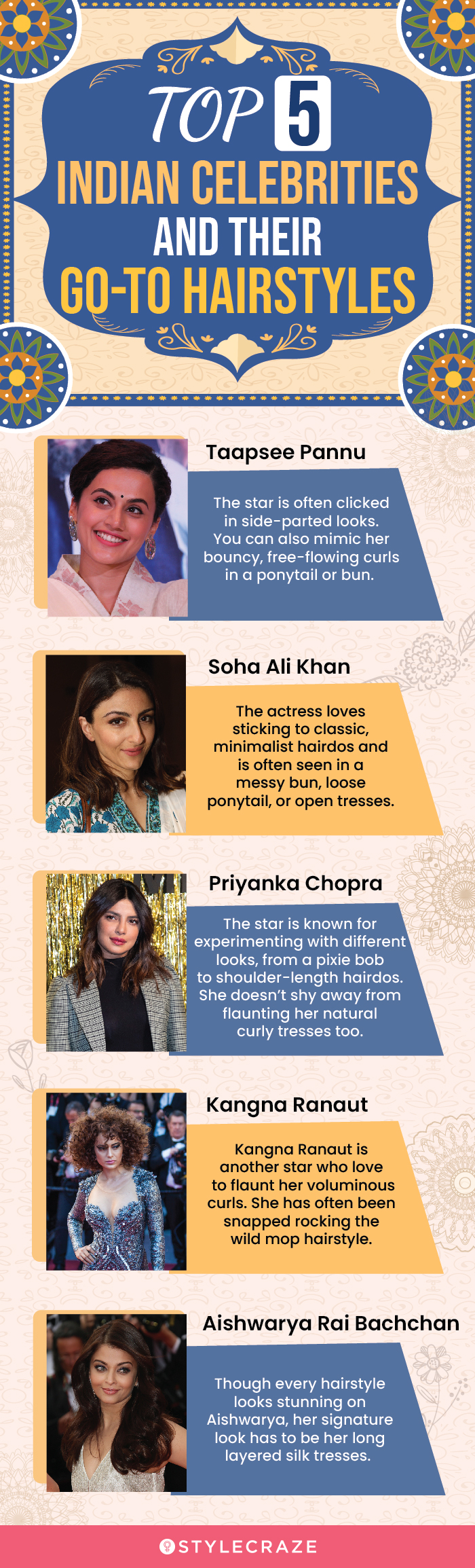 top 5 indian celebrities and their go to hairstyles (infographic)