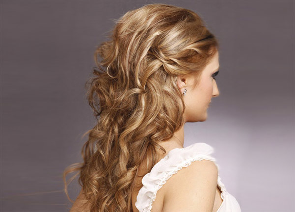 Wavy formal hairstyle for long hair