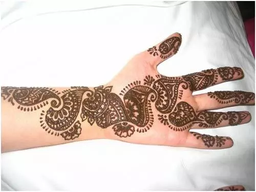 Traditional Indian mehendi design for hands