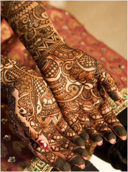 Bridal mehendi design for hands