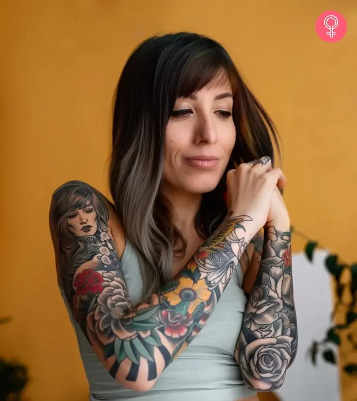 Women with Meaningful arm tattoo designs