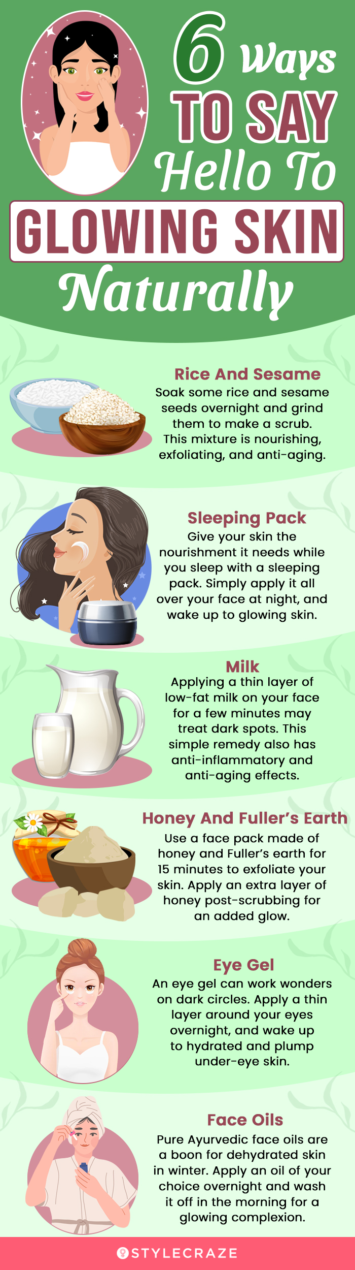 6 ways to say hello to glowing skin naturally (infographic)
