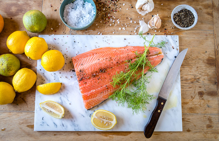 Alaskan salmon is one of the high-protein foods