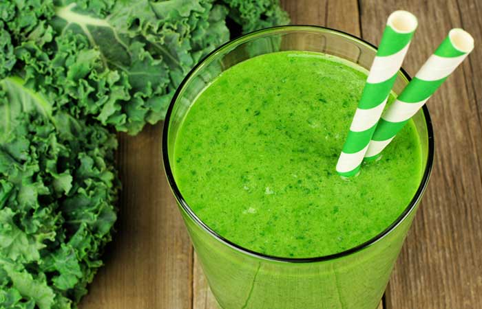 Nutritious kale smoothie for weight loss