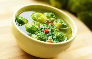 Diet Recipes For Weight Loss - Lentil Soup With Brussels Sprouts